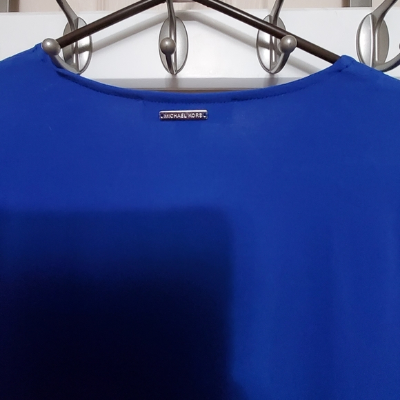 Michael Kors Royal Blue Bell Sleeve Top - Picture 3 of 7